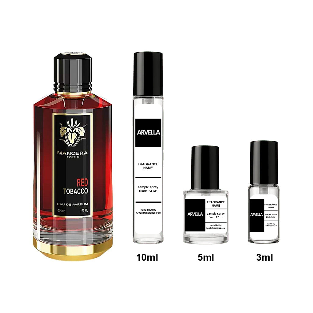 Mancera Red Tobacco Sample 3ml Spray - Arvella Fragrance